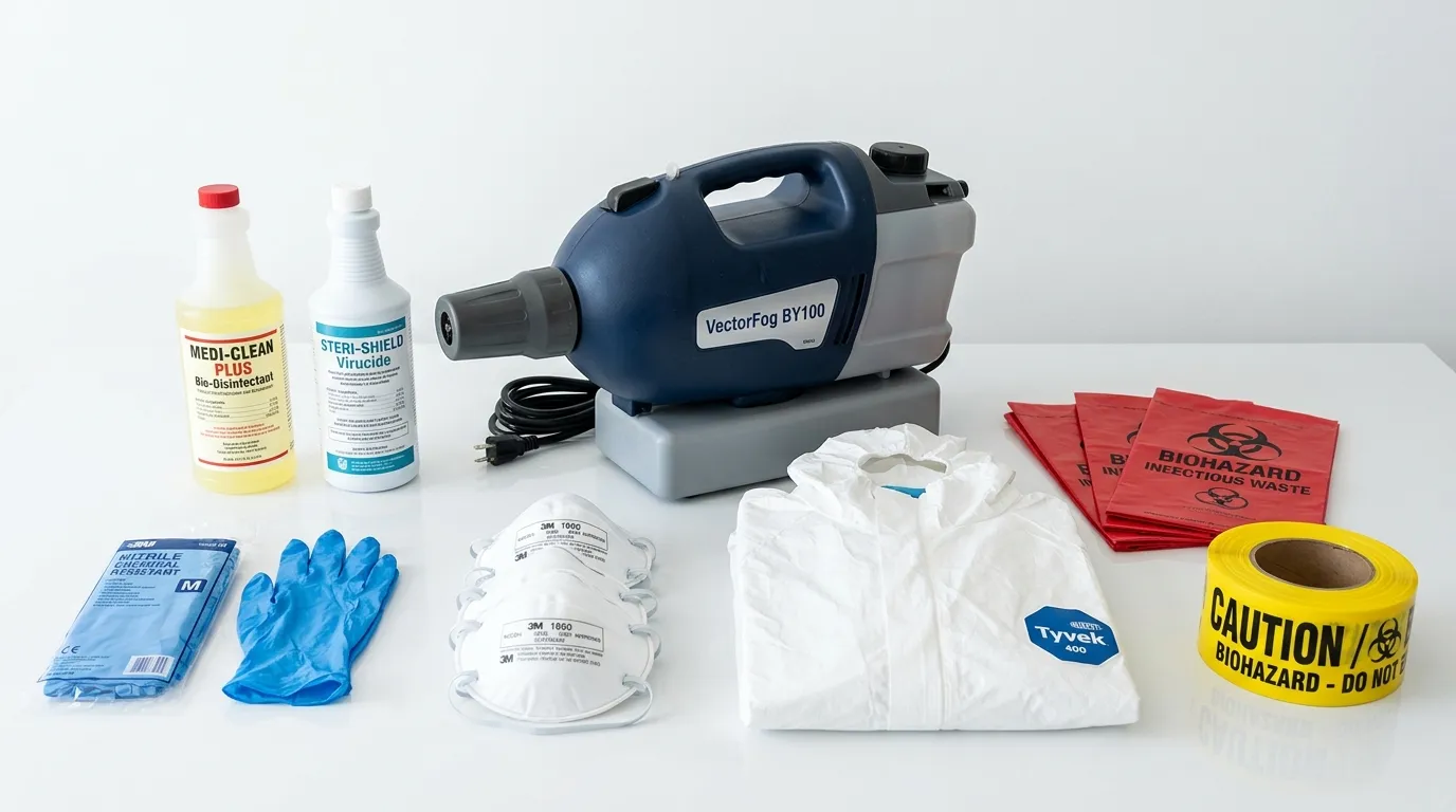 Professional biohazard remediation crew working in Lumberton